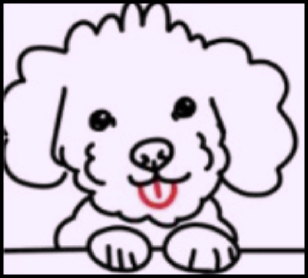 Black-and-white line illustration with red accents for DogeBio